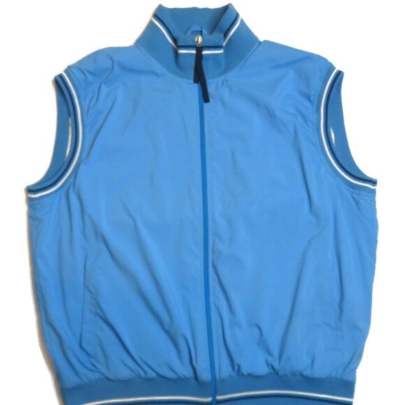 Fedeli Full Zip Vest Mens Medium Blue Sportswear Collection Italy - Picture 1 of 7